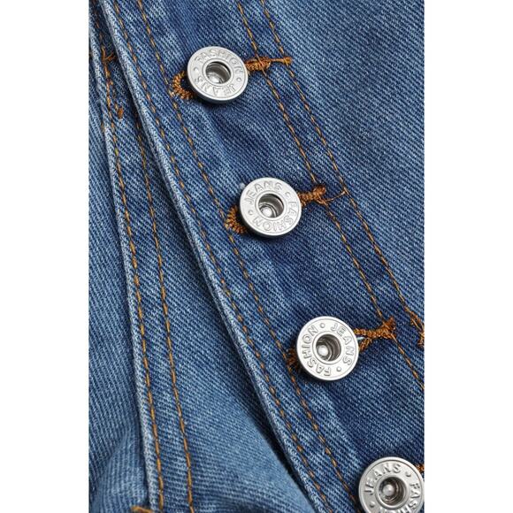 Micas Denim Button High Waist Straight Leg Jeans – NWT, Size XL - Picture 3 of 4